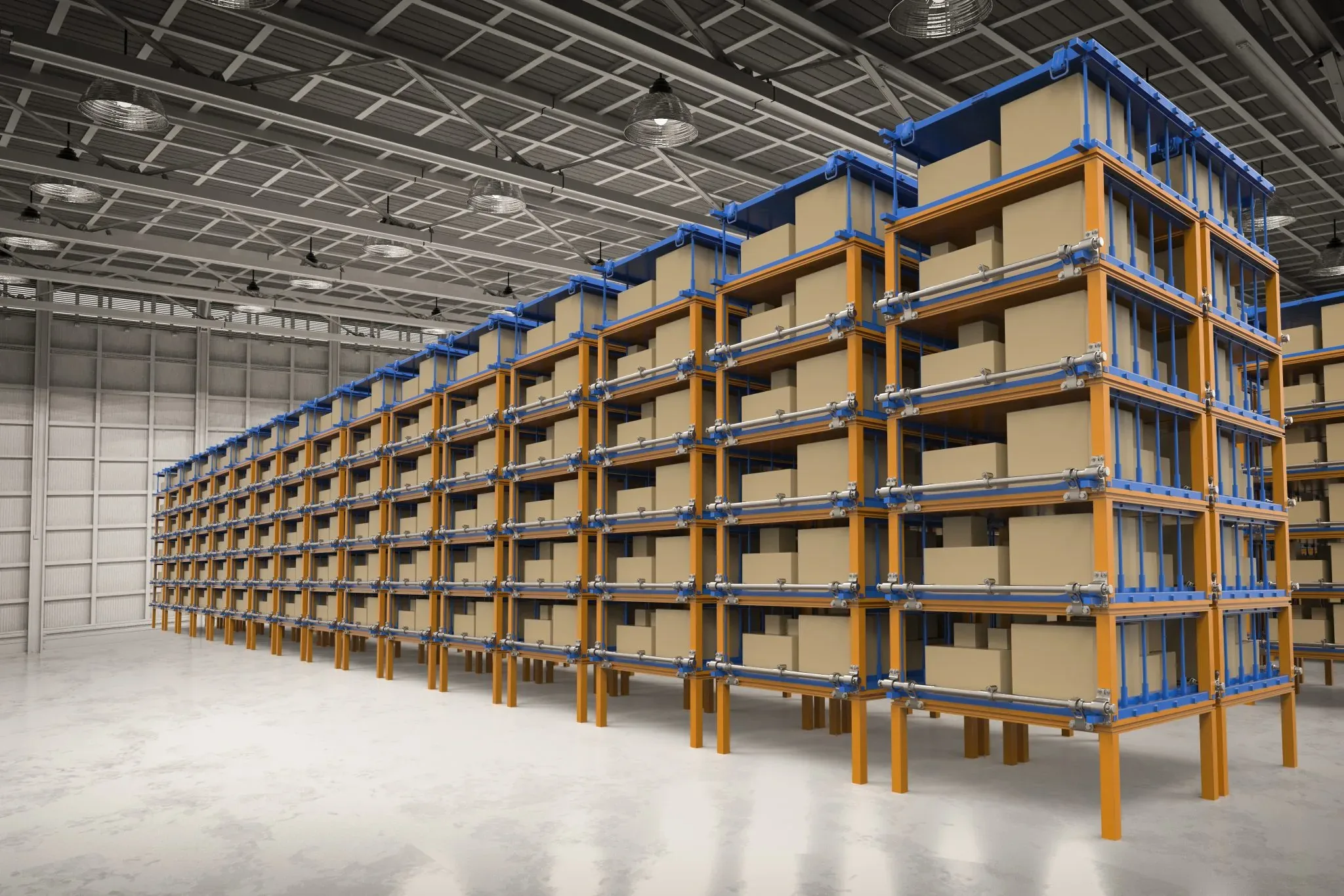 Warehouse storage and partition system in a Dallas-Fort Worth facility